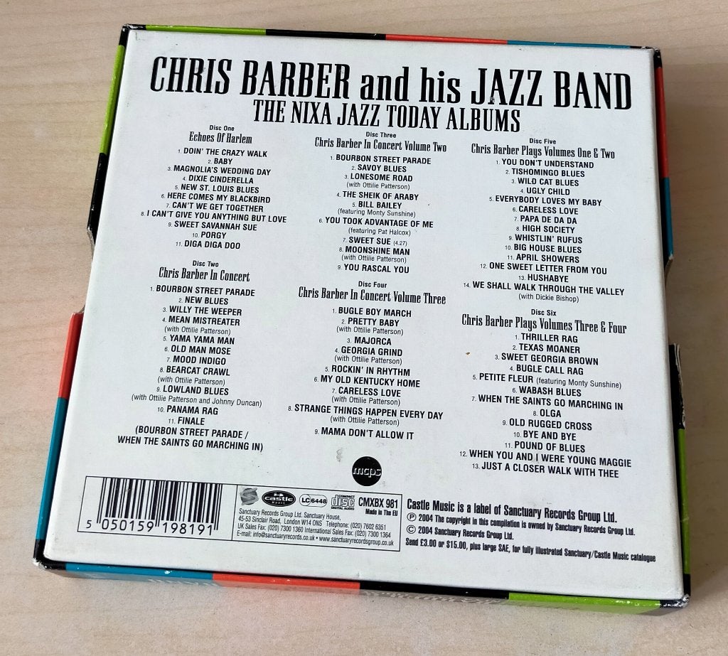 Chris Barber & His Jazz Band The Nixa Jazz Today Albums 6CD, Ophalen of Verzenden, Gebruikt, Jazz