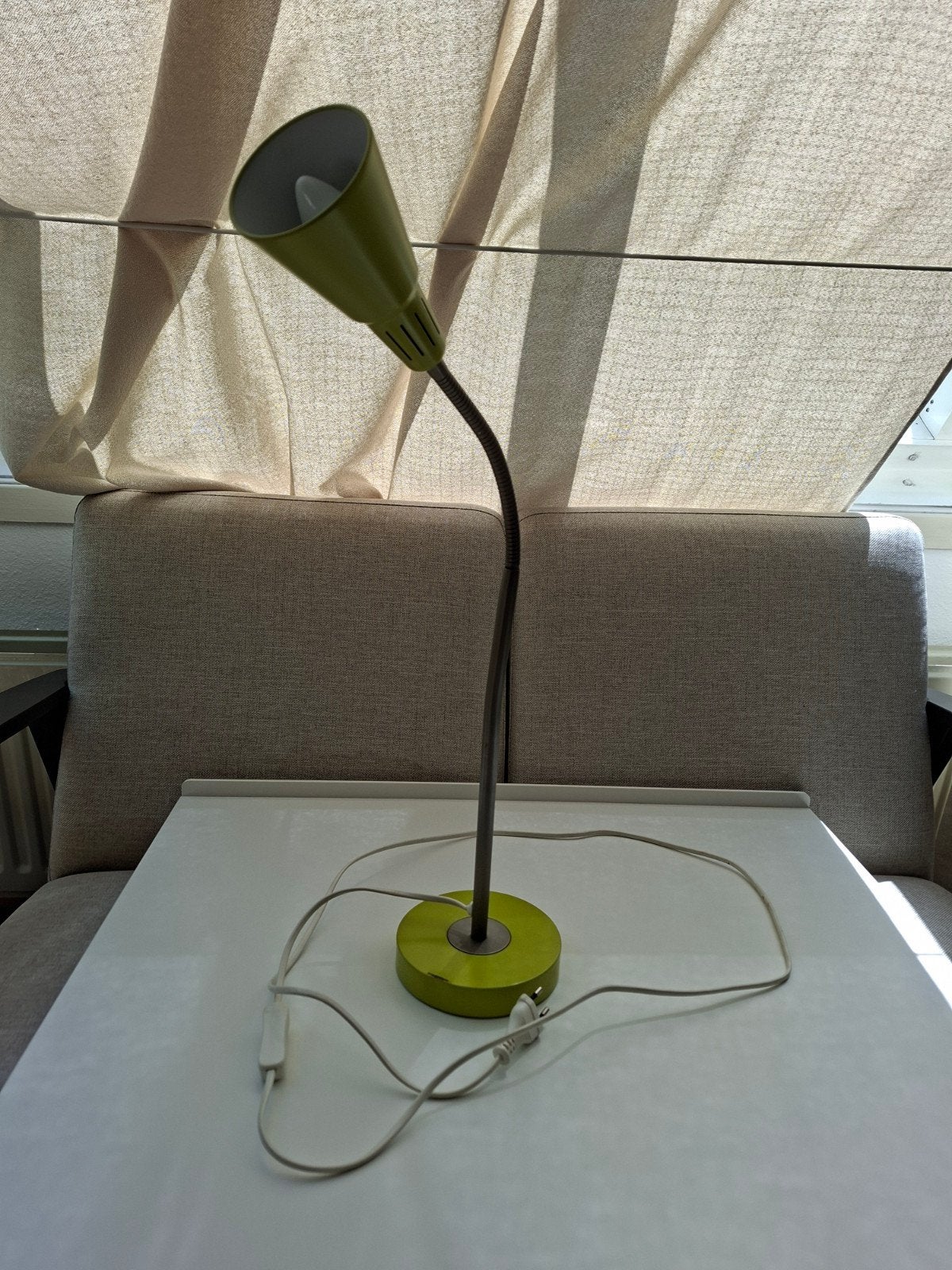 Groene IKEA tafellamp met flexibele hals, Ophalen, Bureaulamp, Gebruikt, Groen