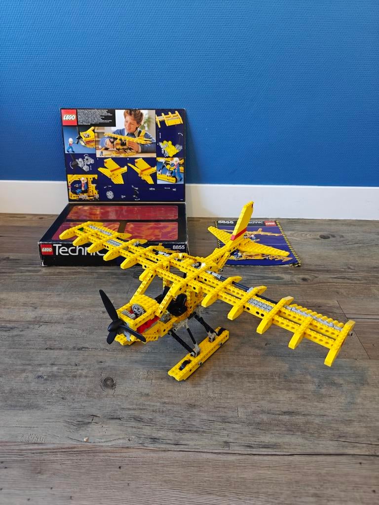 LEGO Technic Propeller Vliegtuig 8855 - Vintage Set, Kinderen en Baby's, Speelgoed | Duplo en Lego, Compleet, Gebruikt, Lego, Ophalen of Verzenden