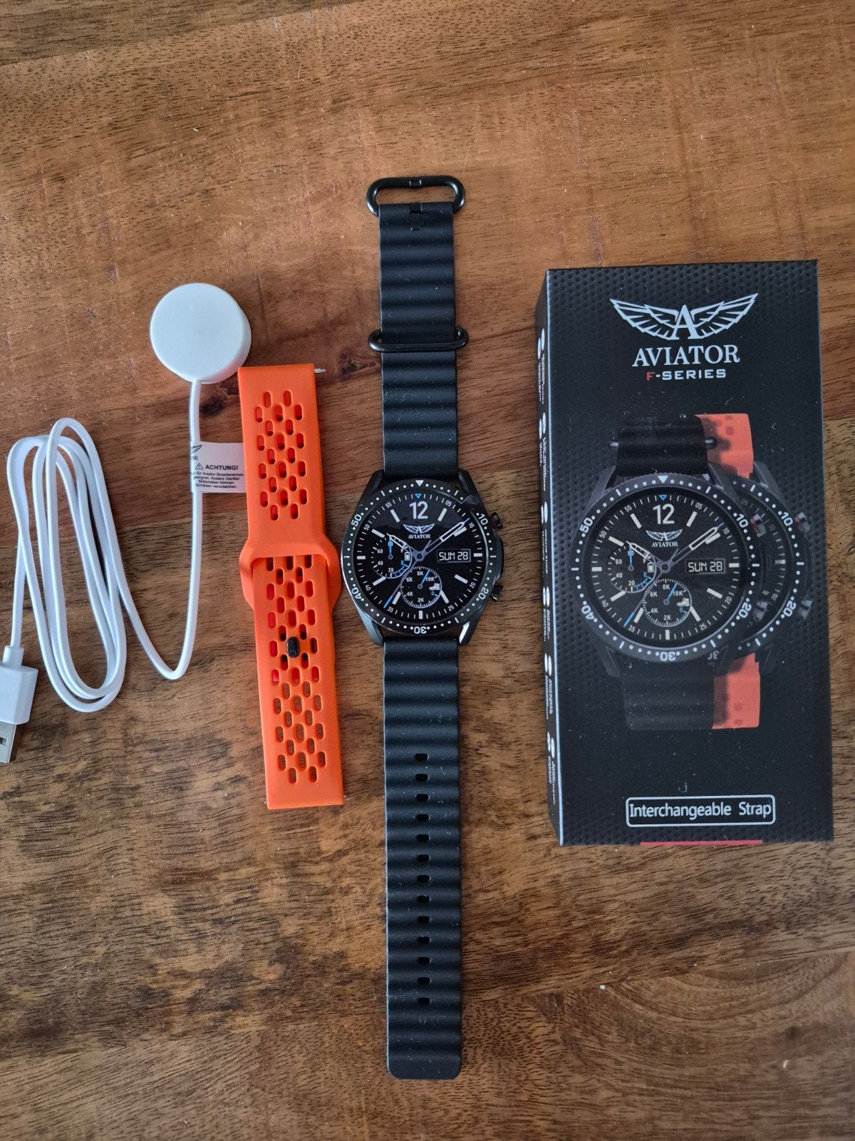 Smartwatch Aviator F series, Ophalen of Verzenden, Nieuw, Zwart, Aviator