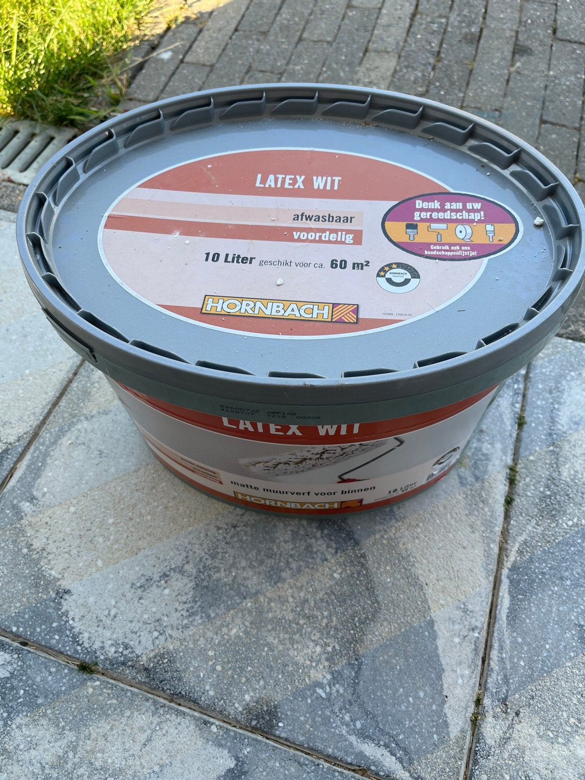 HORNBACH Latex Wit Muurverf - 10 Liter, Ophalen, Gebruikt, 5 tot 10 liter, Wit