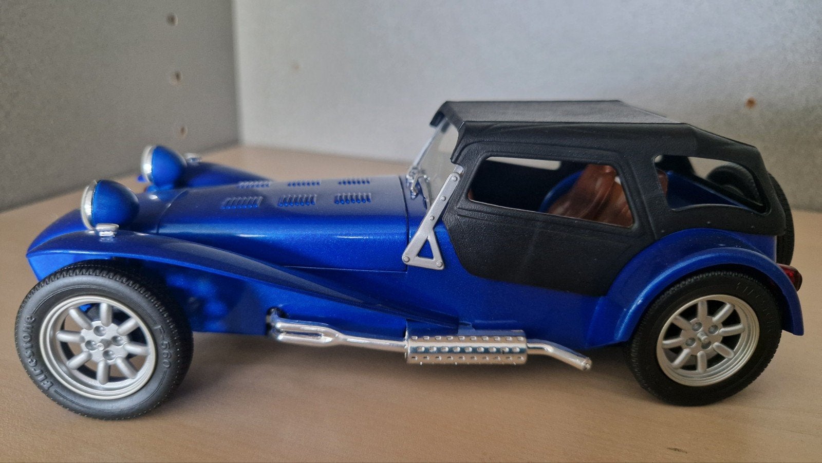 Caterham Super Seven 1600 modelauto - Blauw, Ophalen of Verzenden