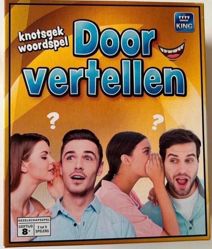Door Vertellen - Knotsgek Woordspel van King, Hobby en Vrije tijd, Gezelschapsspellen | Bordspellen, Drie of vier spelers, Ophalen of Verzenden