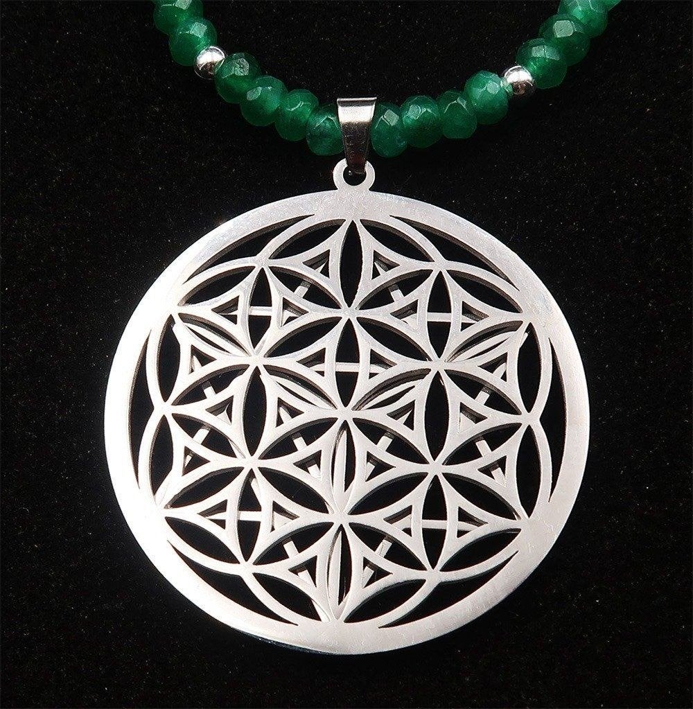 Halketting (smaragd), Ophalen of Verzenden, Nieuw, Groen, Zilver