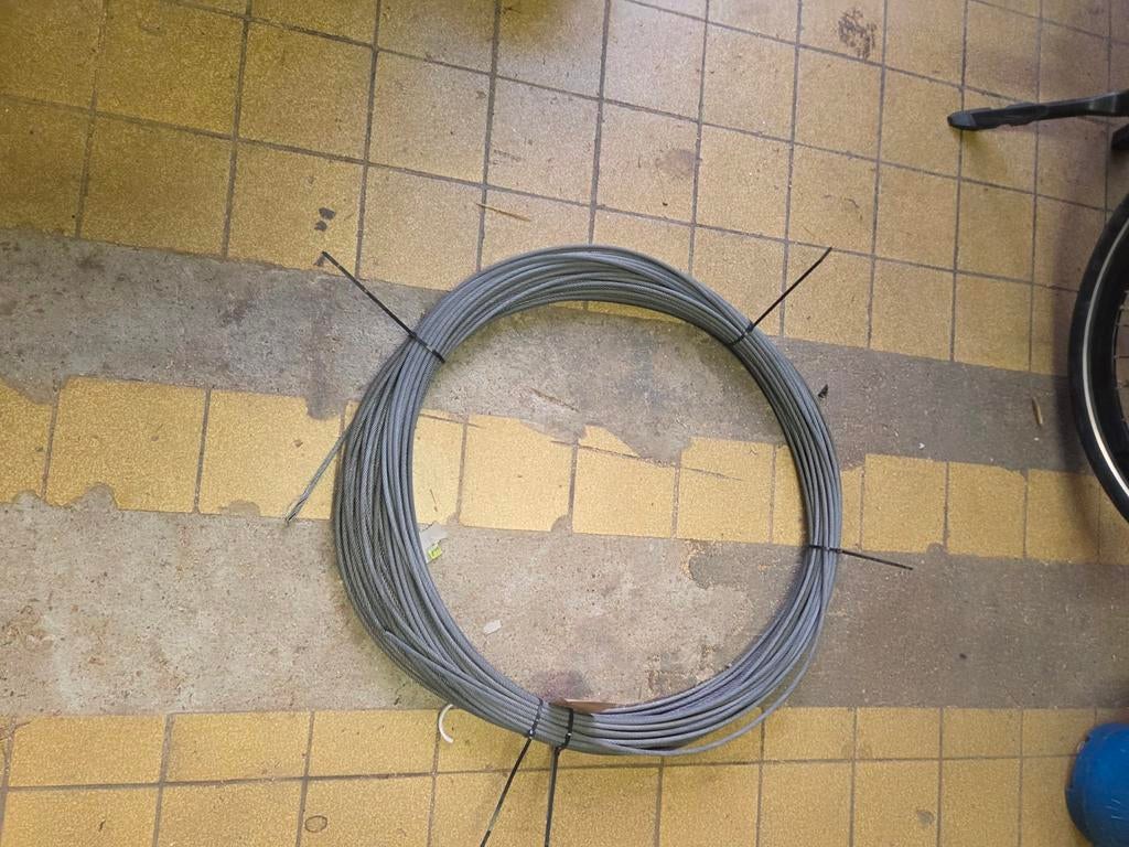 Staalkabel 6.5mm - 80 meter, Ophalen of Verzenden, Nieuw, Kabel of Snoer
