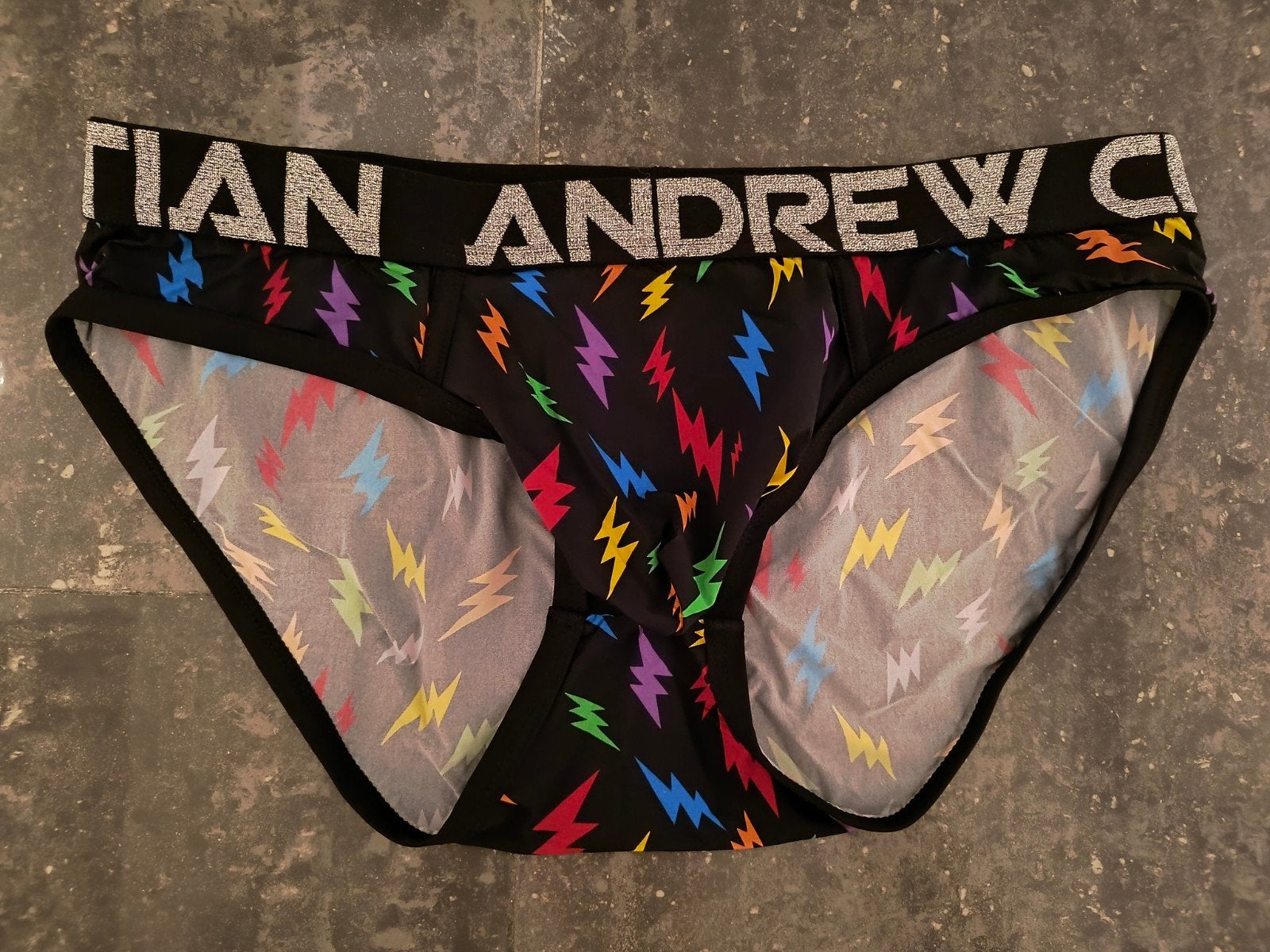 Maat L | Andrew Christian Zwarte Pride Heren Slip Ondergoed, Kleding | Heren, Verzenden, Zwart, Andrew Christian, Slip