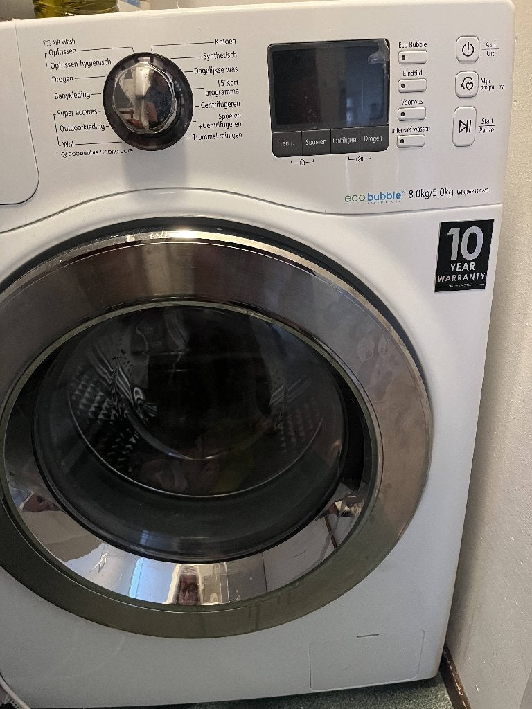 wasmachine Samsung ECO bubble 8 kg incl. droger, Ophalen, Gebruikt