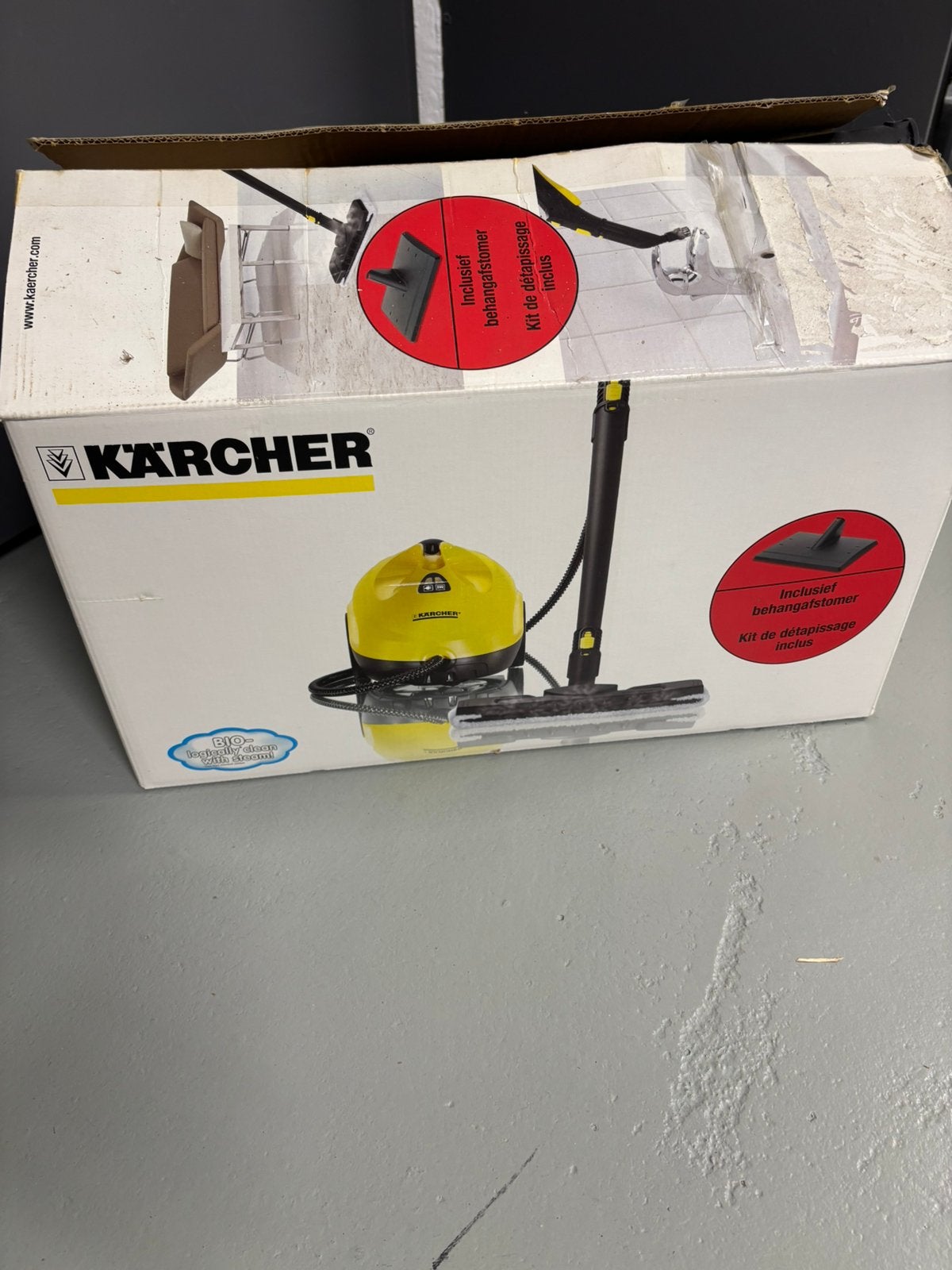 Kärcher stoomreiniger incl. behangafstomer, Ophalen, Zo goed als nieuw