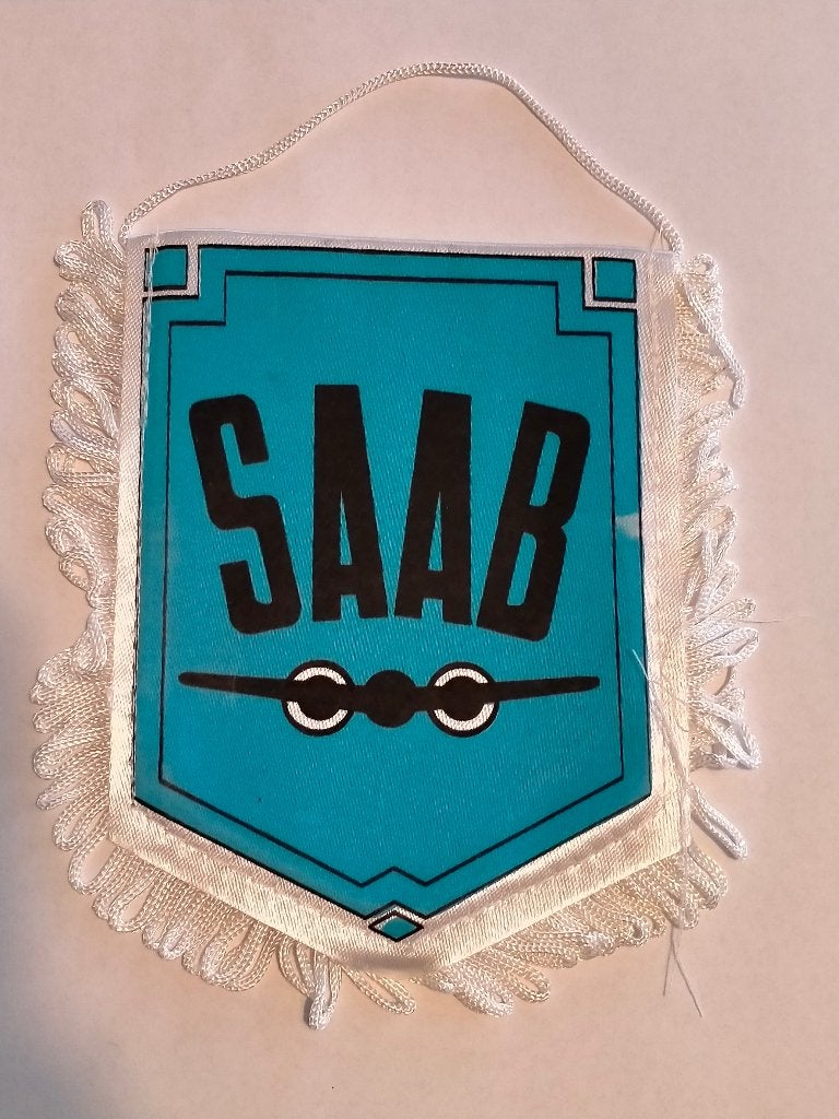 Saab vaantje vintage auto automobiel logo merk, Ophalen of Verzenden, Gebruikt, Auto's