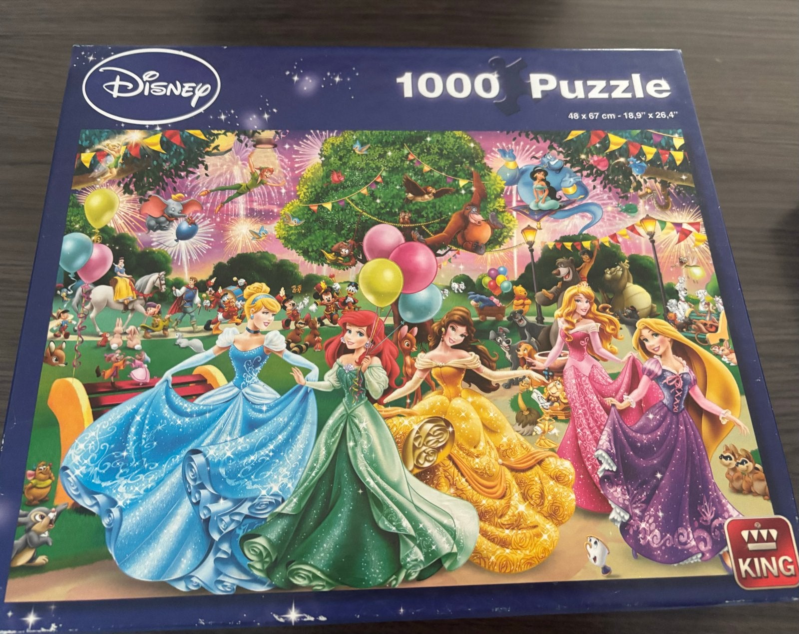 Disney Prinsessen Legpuzzel 1000 Stukjes - King, Ophalen of Verzenden, 500 t/m 1500 stukjes, Gebruikt, Legpuzzel