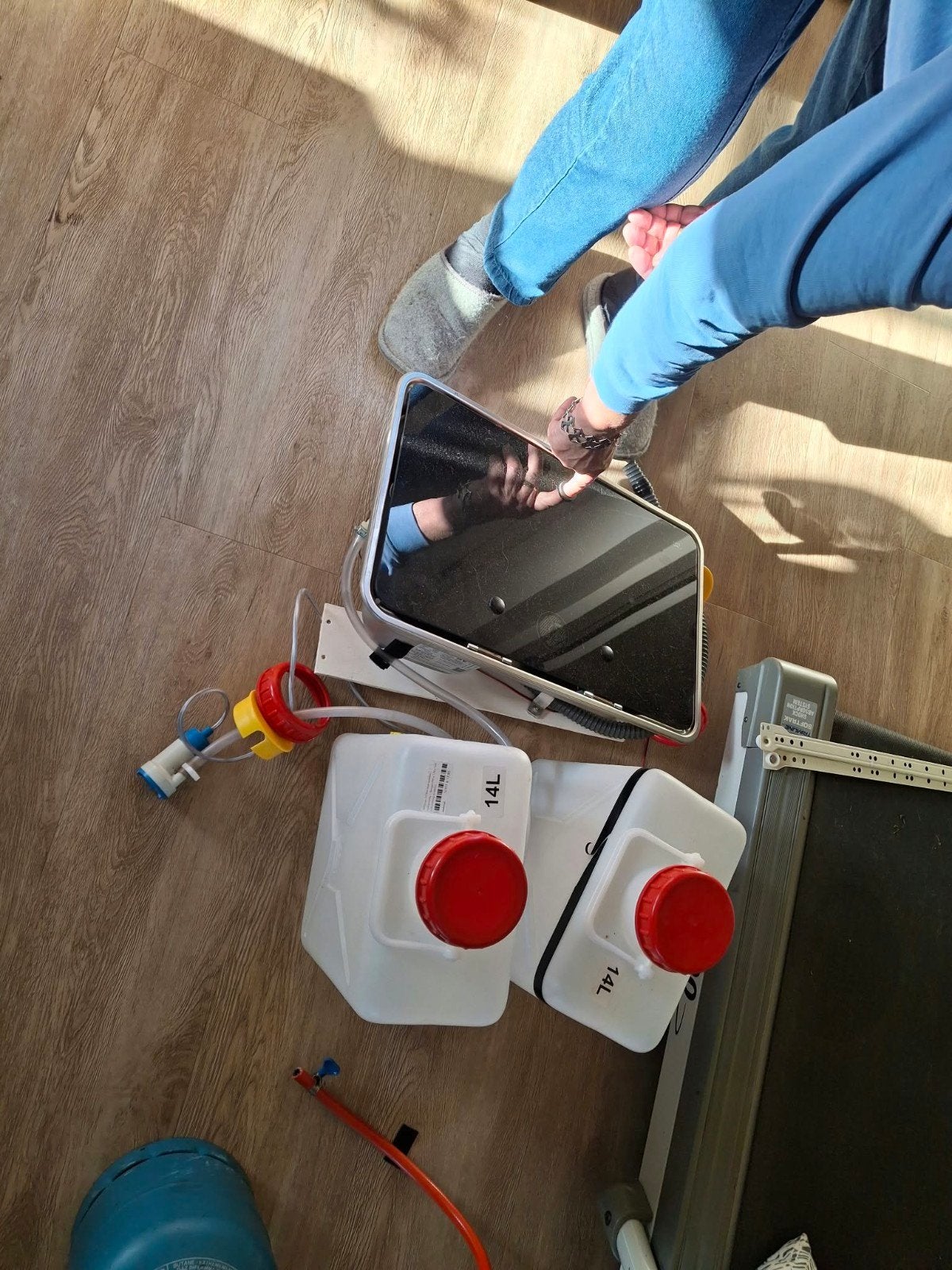 wasbak  + gaspit en evt gastank camperbus, Caravans en Kamperen, Ophalen of Verzenden, Zo goed als nieuw