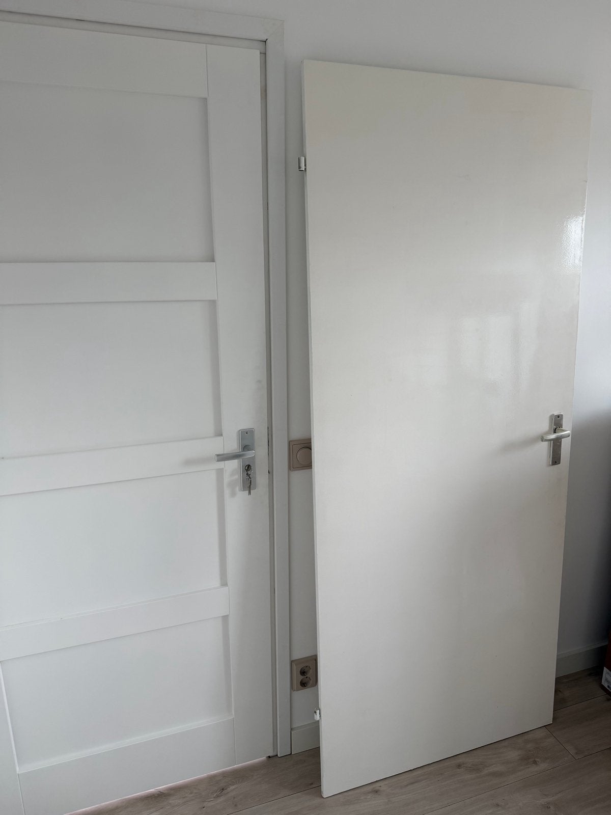 Opdekdeur links 83 x 201,5 cm - in goede staat, Ophalen, Gebruikt, 80 tot 100 cm, Binnendeur