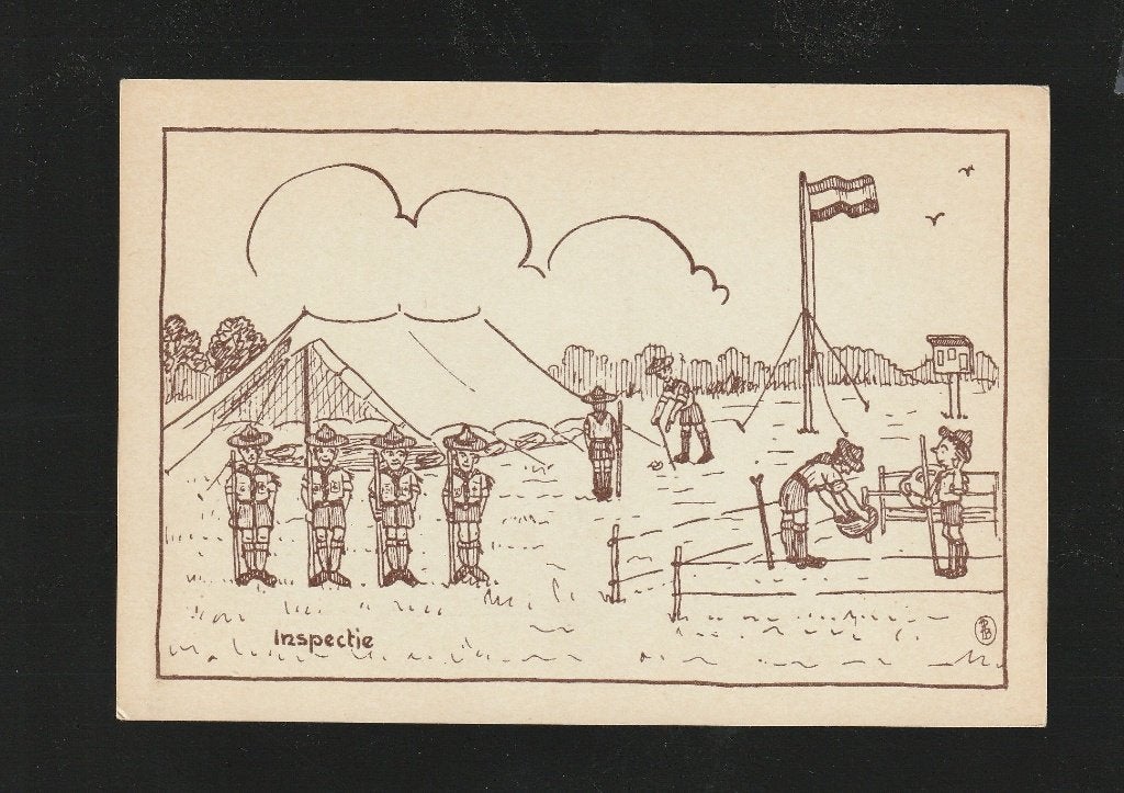 Ansichtkaart Scouting Padvinders Inspectie BB03-1, Ophalen of Verzenden, 1940 tot 1960, Ongelopen