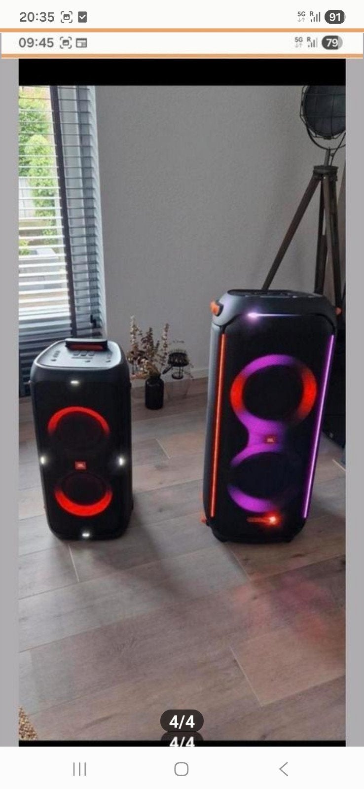 Partybox JBL 310 en 710 incl microfoons te huur, Ophalen, Zo goed als nieuw, Center speaker, JBL