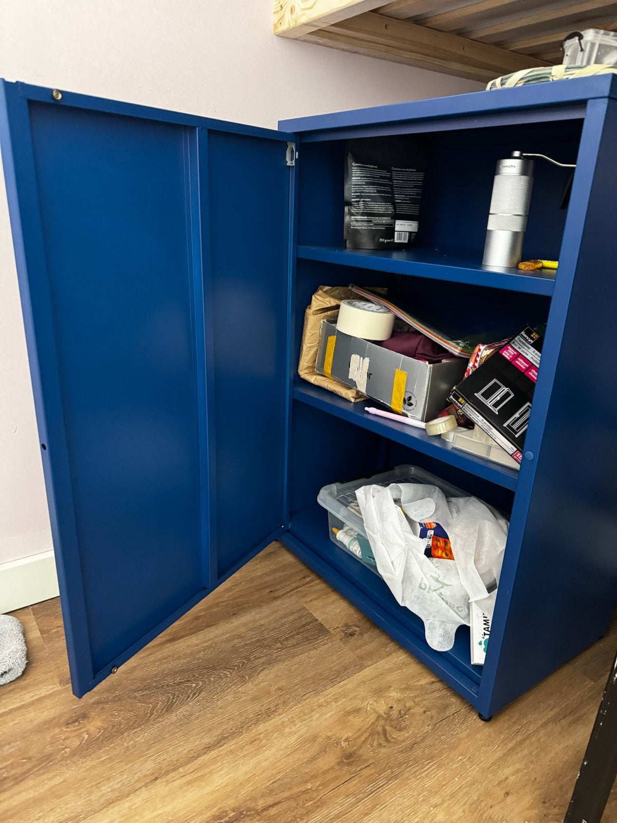 IKEA blauwe opbergkast / stellingkast, Ophalen, Zo goed als nieuw