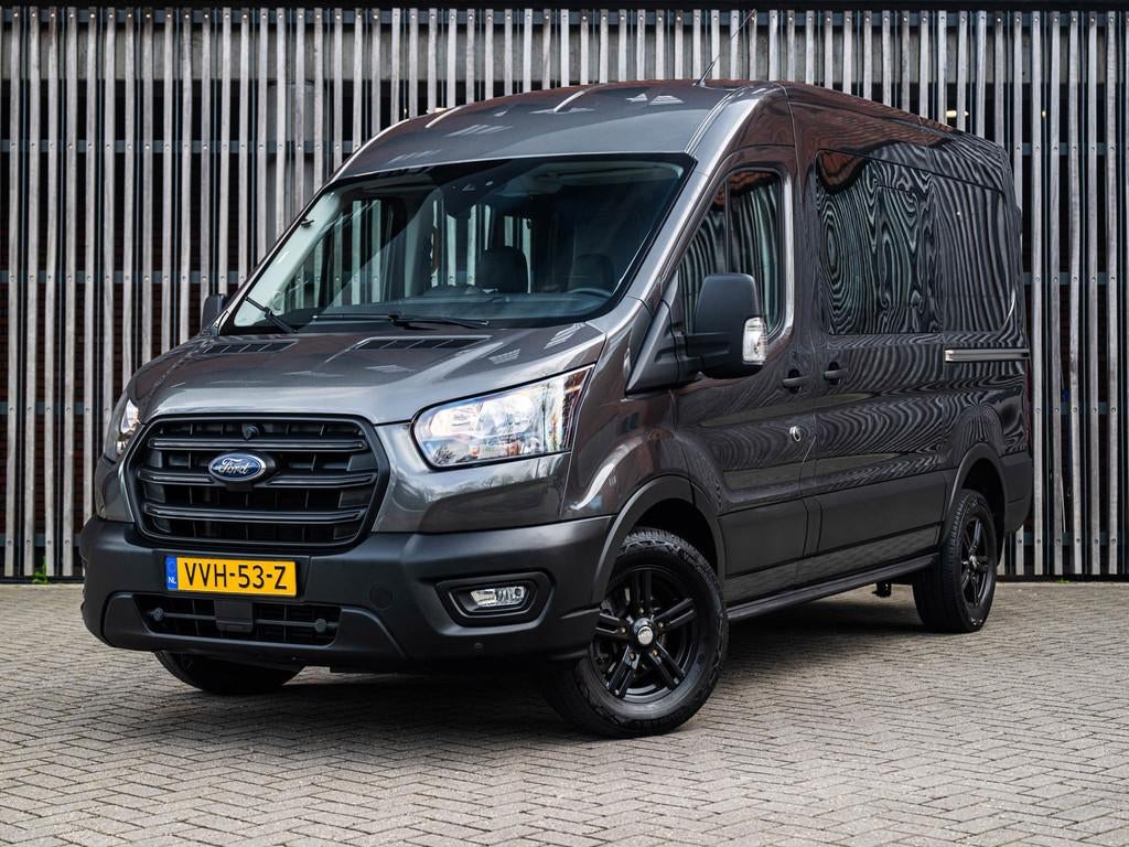 Ford Transit 350 2.0 TDCi 170pk L2H2 4X4 5-Pers. |Leder|Came, Auto's, Bestelauto's, 4 cilinders, 2374 kg, Bedrijf, Vierwielaandrijving