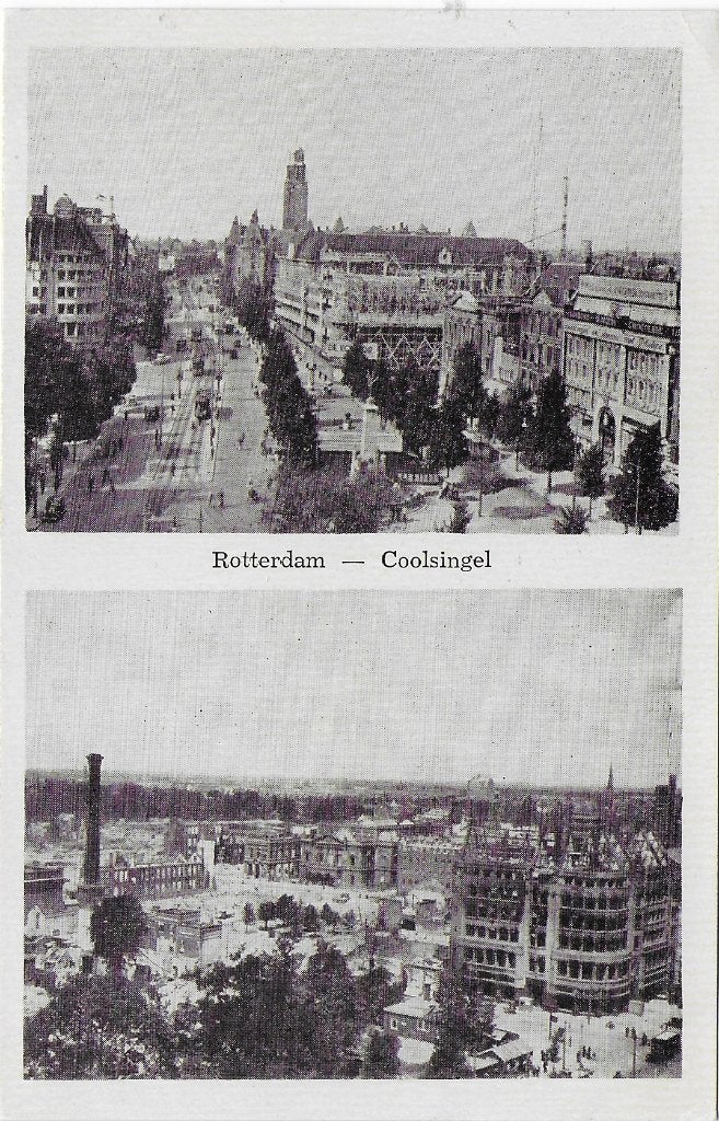 Rotterdam Coolsingel Ongelopen oude Ansichtkaart B6810, Ophalen of Verzenden, Voor 1920, Zuid-Holland