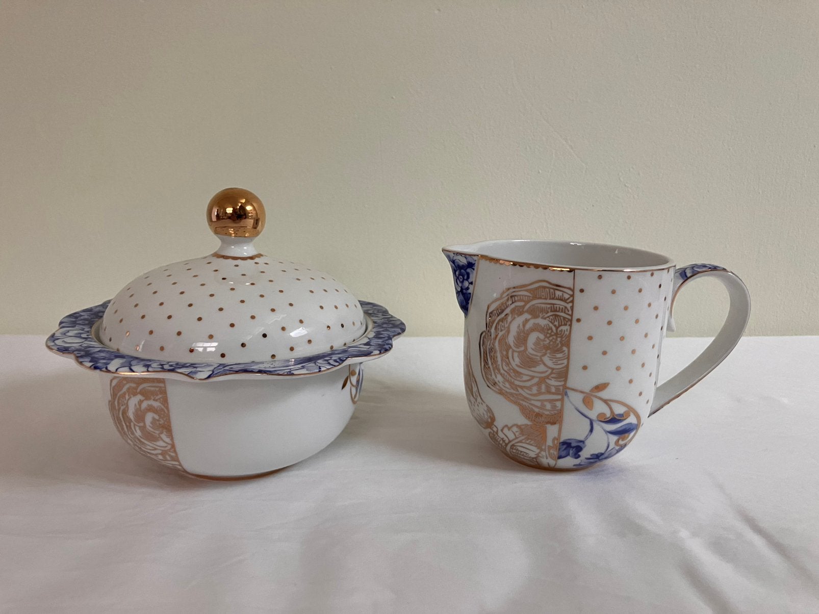 Pip Studio Royal White - melkkannetje en suikerpot, Overige typen, Nieuw, Ophalen of Verzenden, Overige stijlen