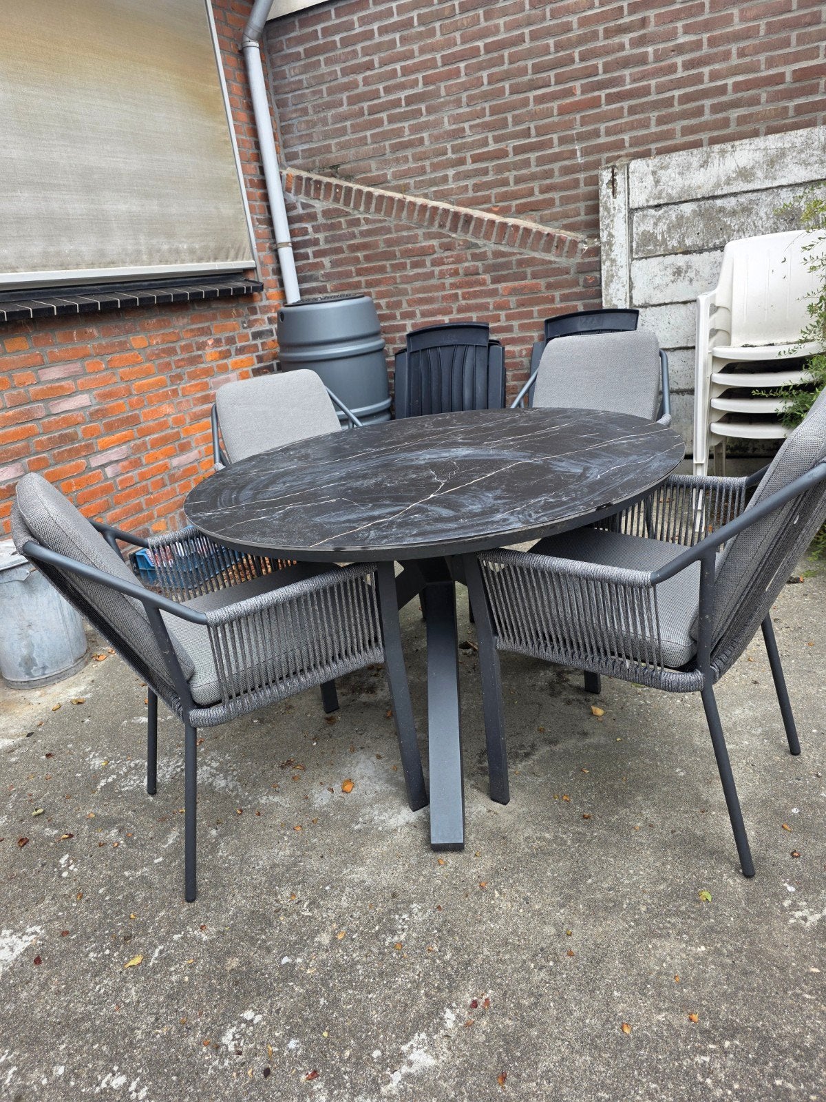 Tierra Outdoor tuinmeubelset, Ophalen, 4 zitplaatsen, Aluminium, Zo goed als nieuw