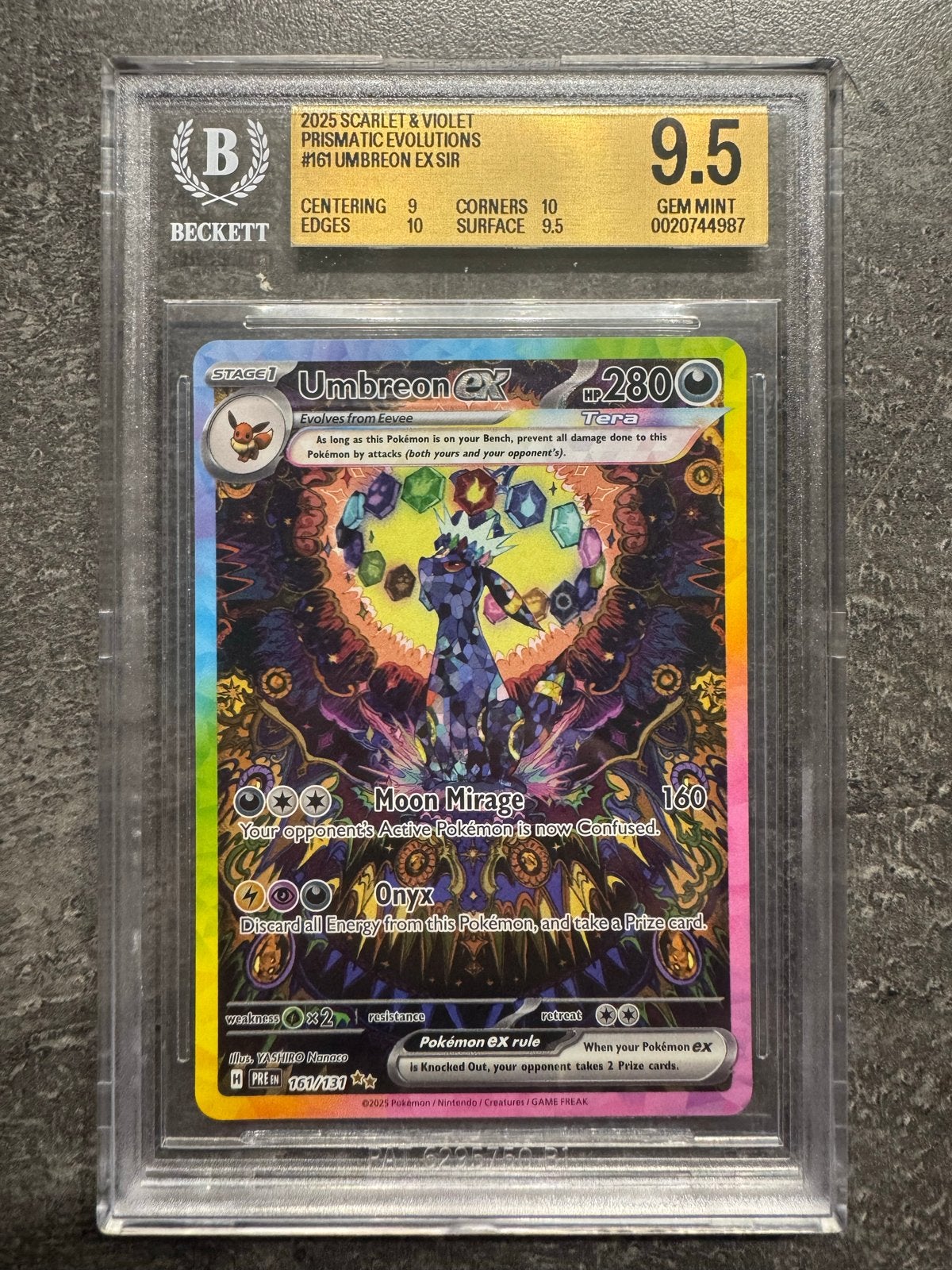 Foto 2 van Umbreon EX SIR 161/161 Prismatic Evolutions BGS 9.5 Gem Mint