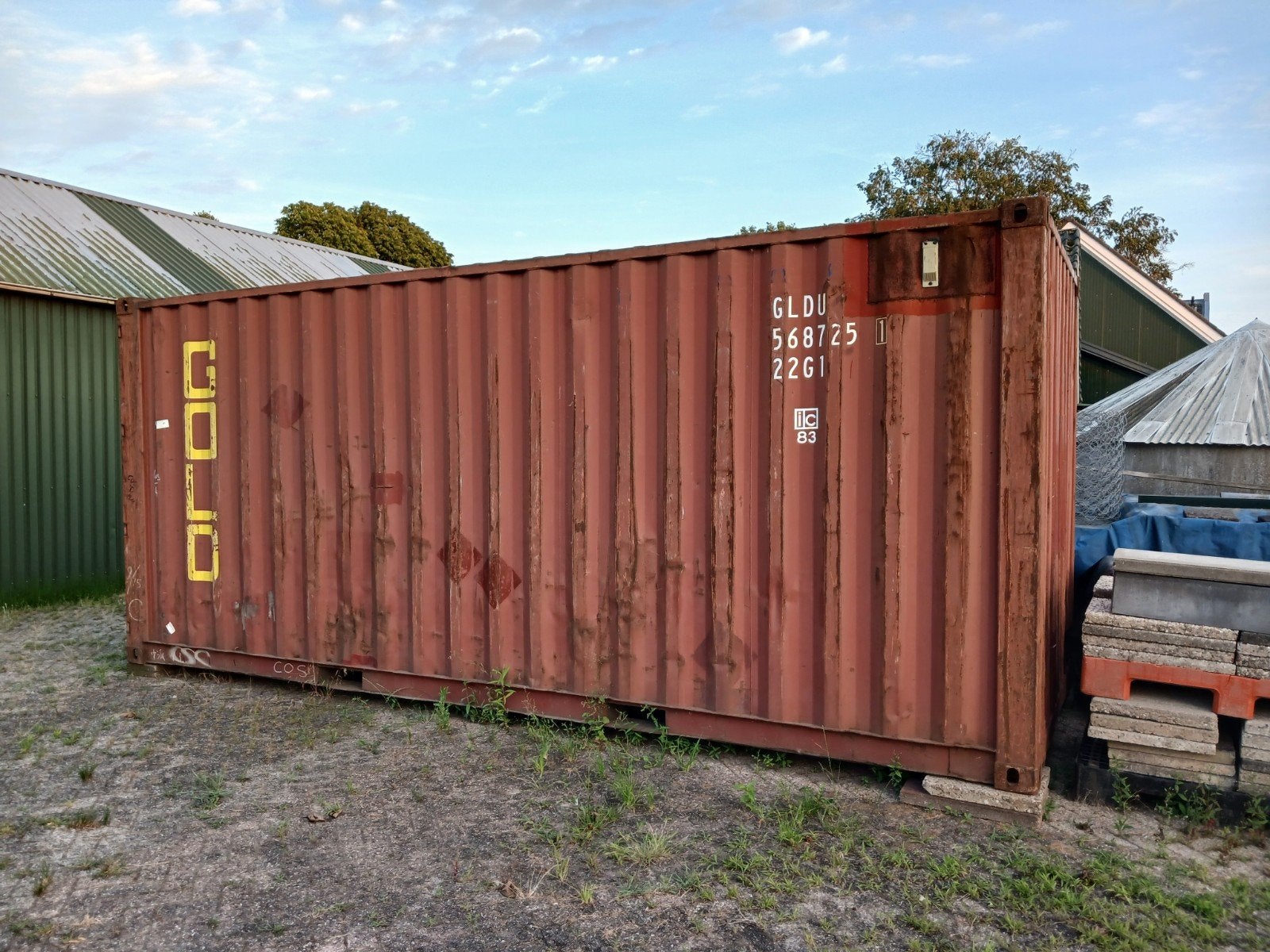 20ft zeecontainer, Ophalen, Gebruikt