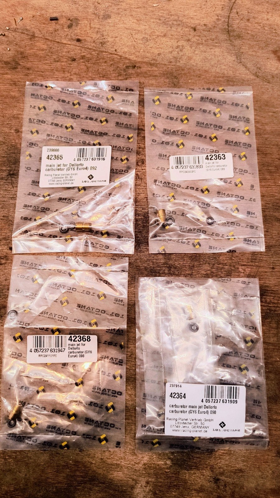 101 Octane sproeierset M7 (Dellorto Euro4) – Maat 88, 90, 92, Ophalen of Verzenden, Nieuw, Carburateur, 101 octane
