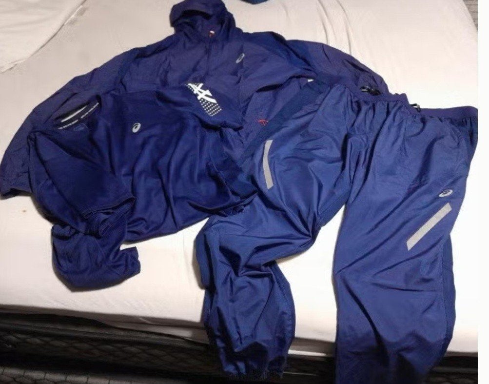 Asics trainingspak, Blauw, Overige typen, Maat 56/58 (XL), Ophalen of Verzenden