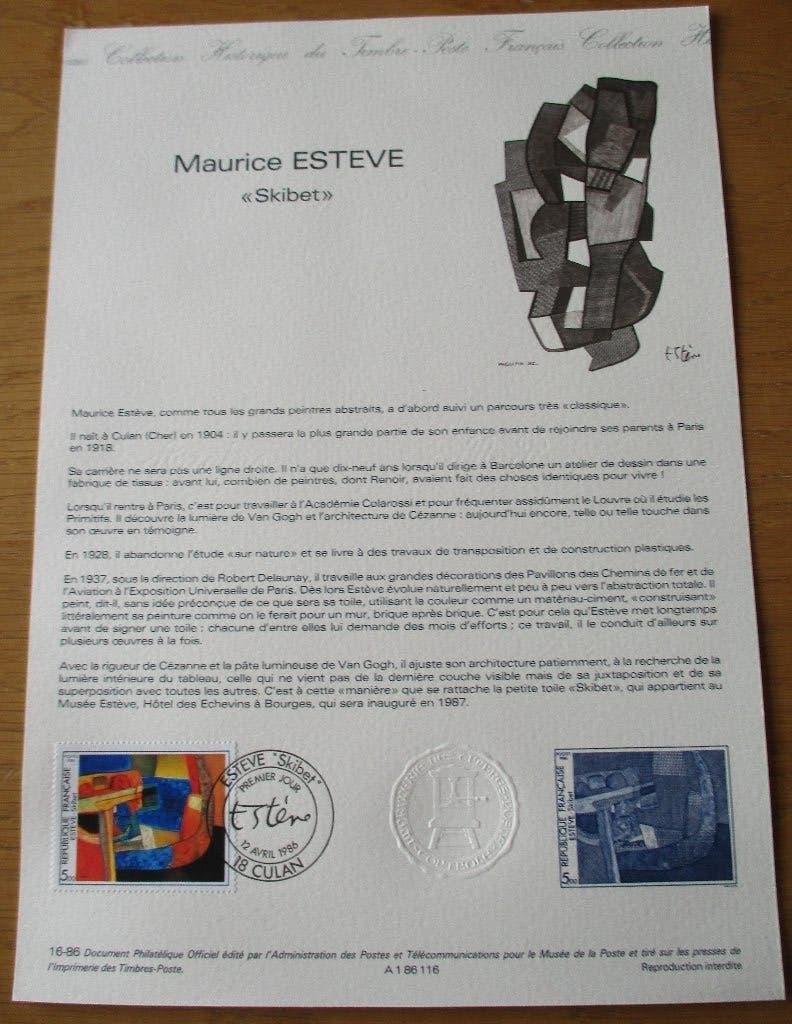 Frankrijk, Art Edition, Kunstwerk van Maurice Esteve, 1986, Ophalen of Verzenden, Gestempeld