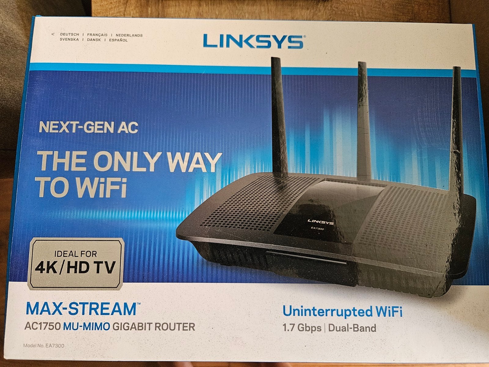 Router Linksys MAX-STREAM AC1750 MU-MIMO Gigabit EA7300, Computers en Software, Routers en Modems, Gebruikt, Router, Ophalen of Verzenden