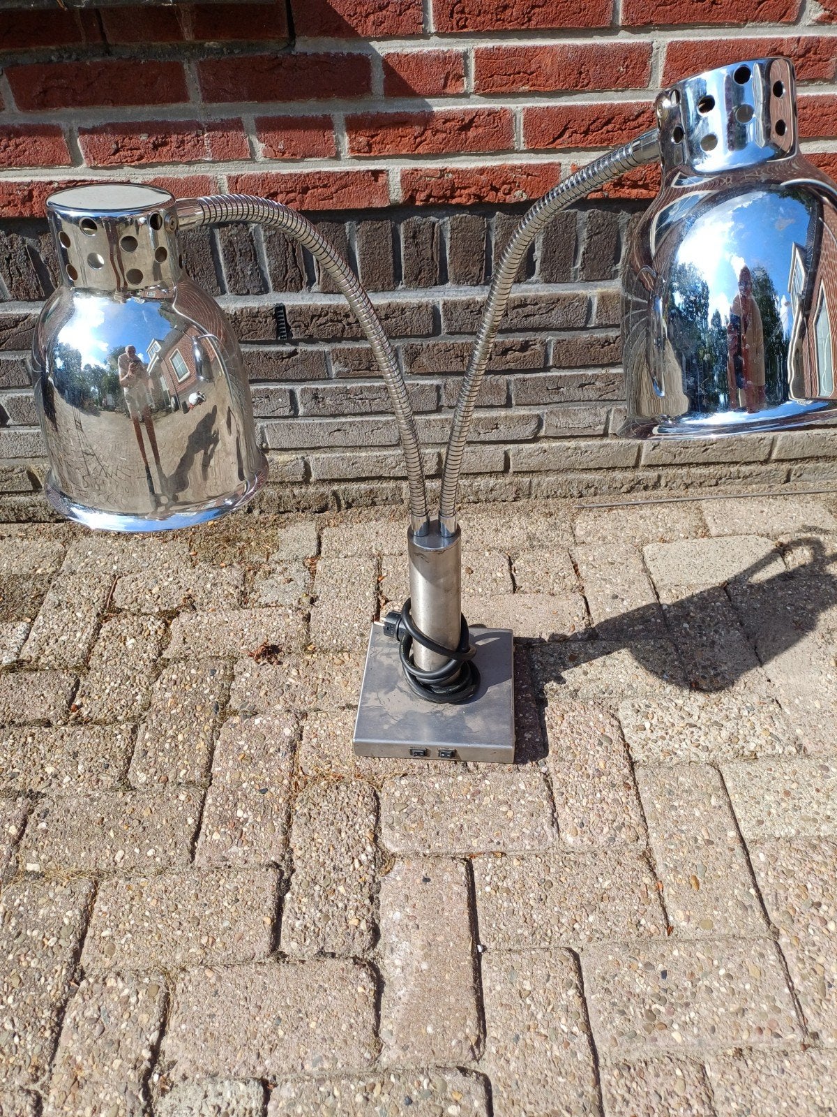 lampen warmhoudlamp maaltijd warm houd lamp, Ophalen, Zo goed als nieuw, Metaal