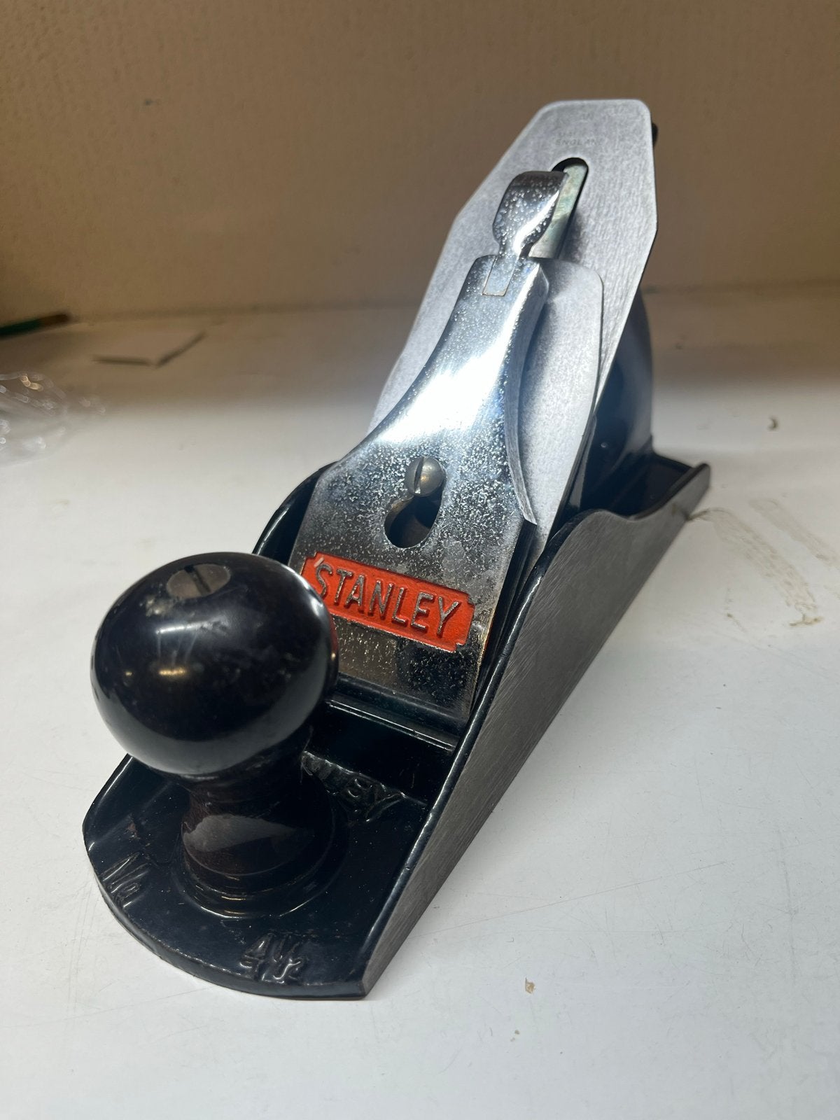 Stanley stalen blokschaaf type 4 1/2 - Made in England, Doe-het-zelf en Verbouw, Gereedschap | Handgereedschap, Ophalen of Verzenden