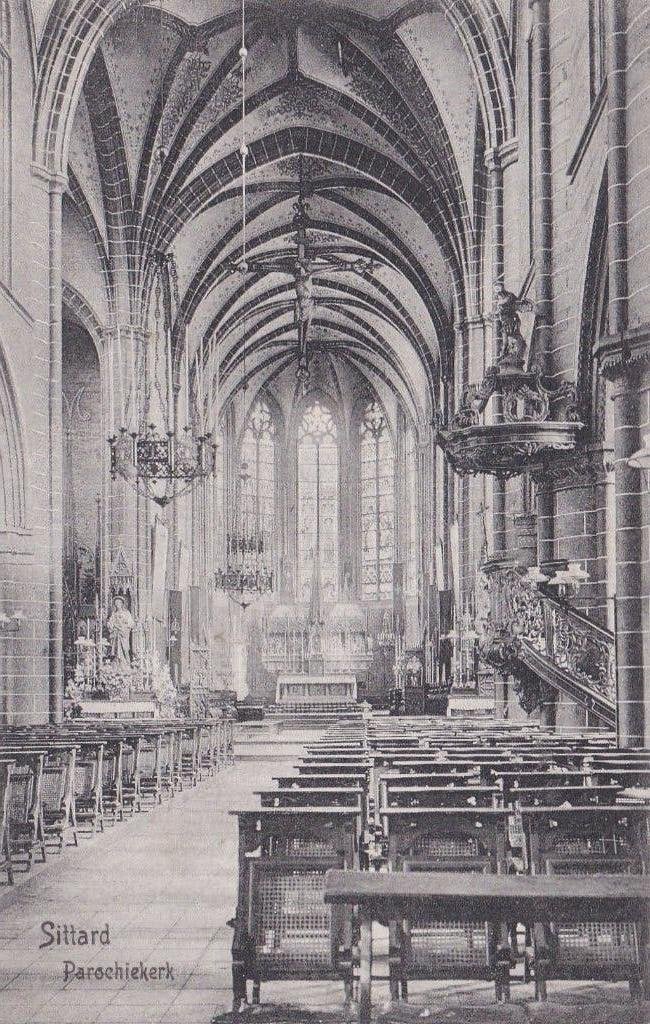 18629 Sittard Parochiekerk 1909 Limburg Geleen Susteren, Verzenden, Voor 1920, Gelopen, Limburg