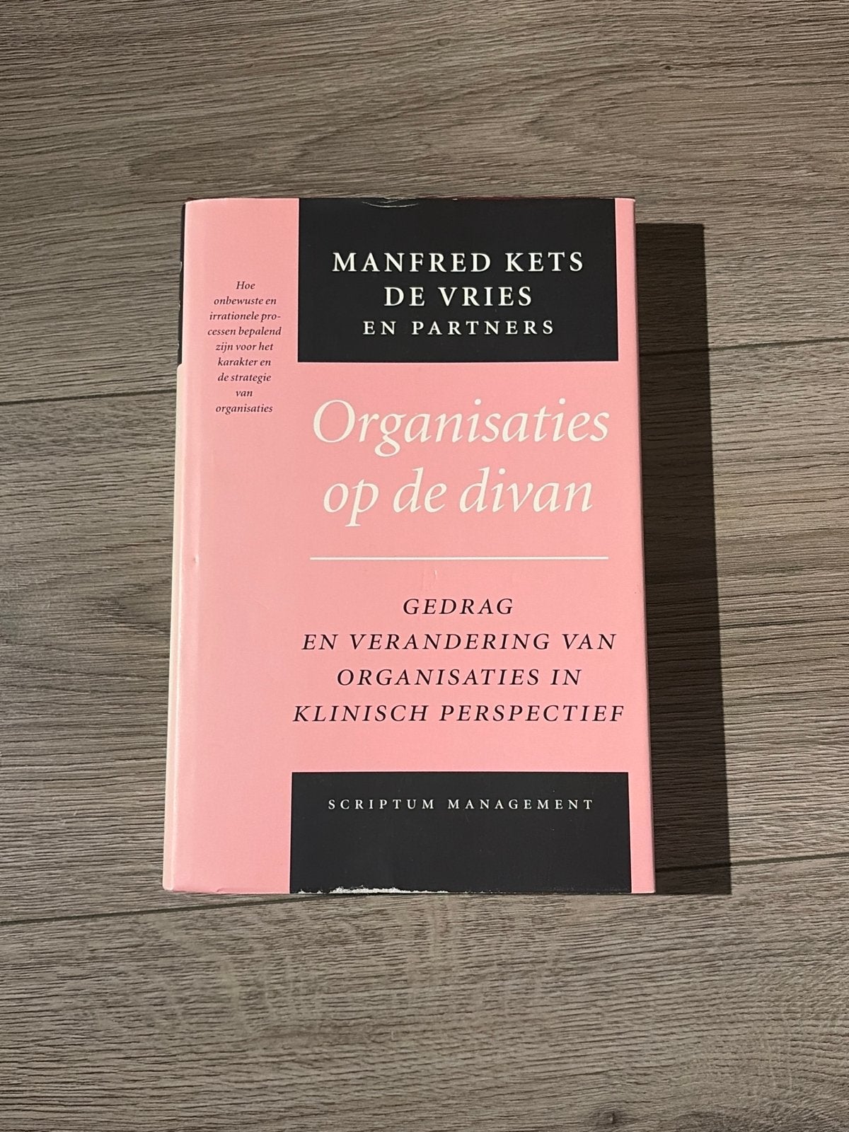 Organisaties op de divan - Manfred Kets de Vries, Boeken, Ophalen of Verzenden, Gelezen, Management
