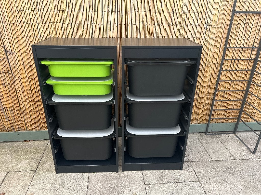 2 IKEA Trofast kasten met bakken, Ophalen, Gebruikt, Kast, 75 tot 100 cm