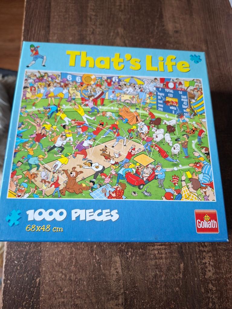 That's Life Goliath Legpuzzel 1000 stukjes cricket, Hobby en Vrije tijd, Denksport en Puzzels, Ophalen of Verzenden, 500 t/m 1500 stukjes