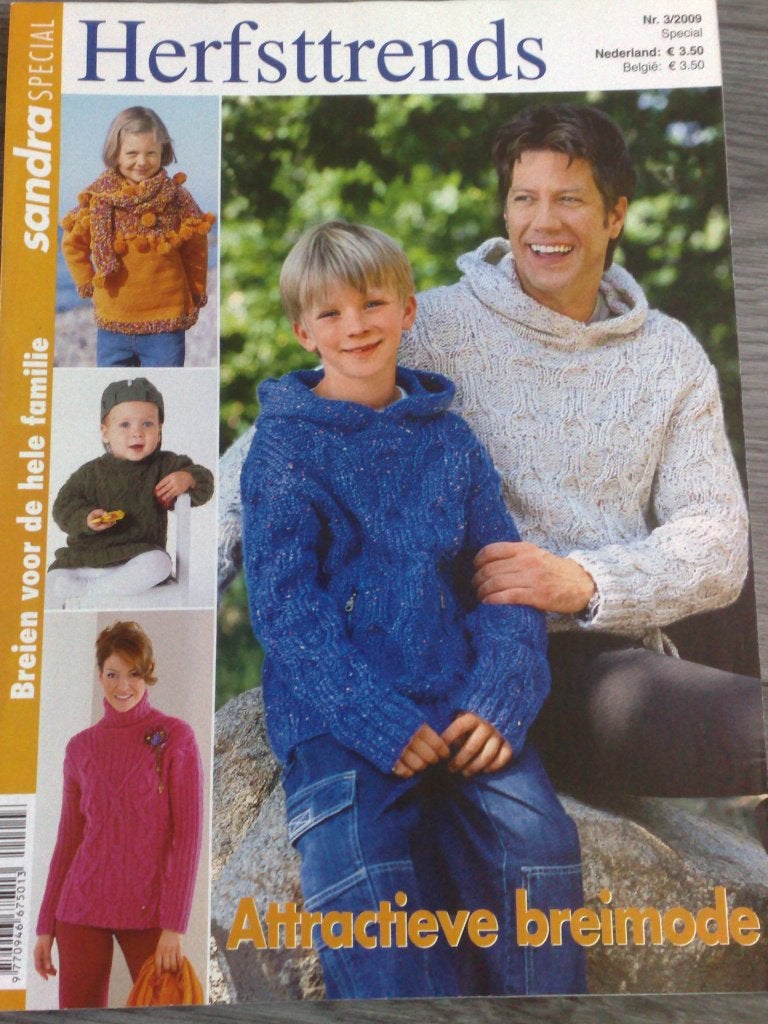 Sandra Special herfsttrends voor het hele familie nr 3/ 2009, Verzenden, Zo goed als nieuw, Breien of Haken, Patroon of Boek