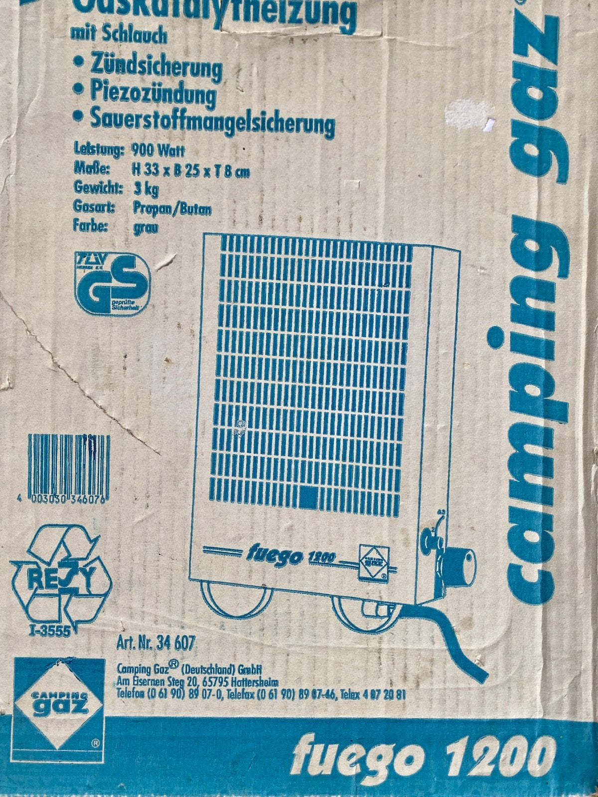 Campingaz kachel, Ophalen, Gebruikt