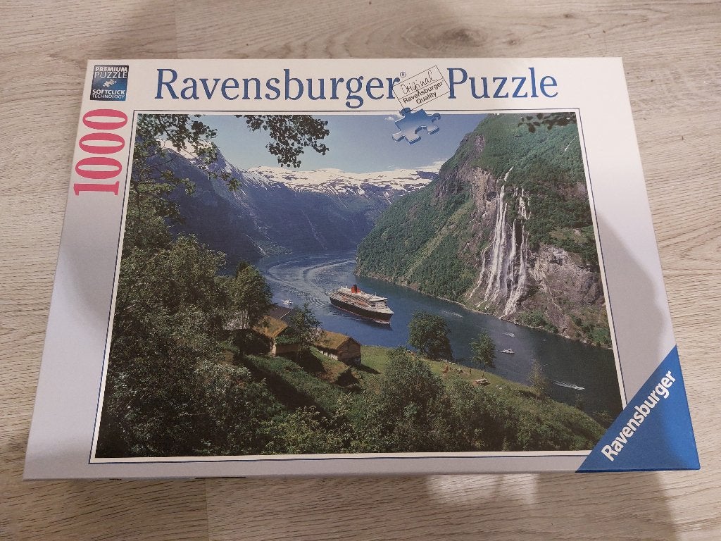 Puzzel - Cruise in Fjord, Ophalen of Verzenden, 500 t/m 1500 stukjes, Zo goed als nieuw, Legpuzzel