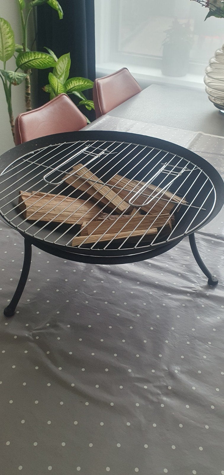 Vuurschaal met grillrooster - ideaal voor barbecue en sfeer, Ophalen, Gebruikt, Onbekend