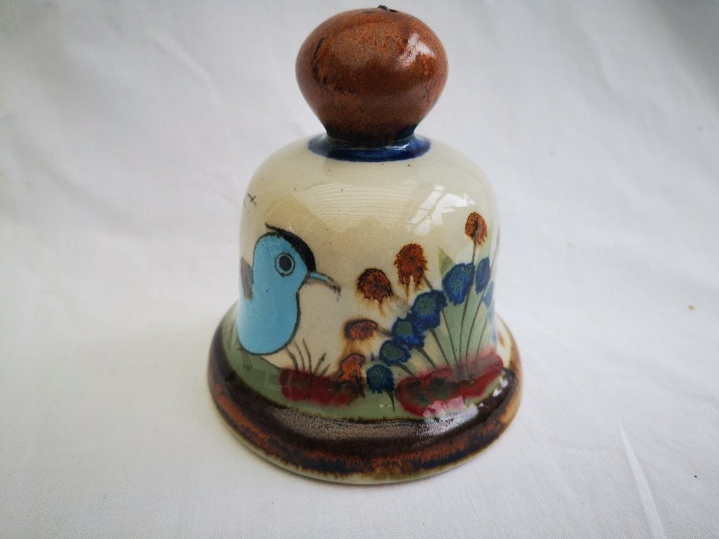 Ken Edwards Mexico Aardewerk Bel El Palomar Vogel folk art, Ophalen of Verzenden