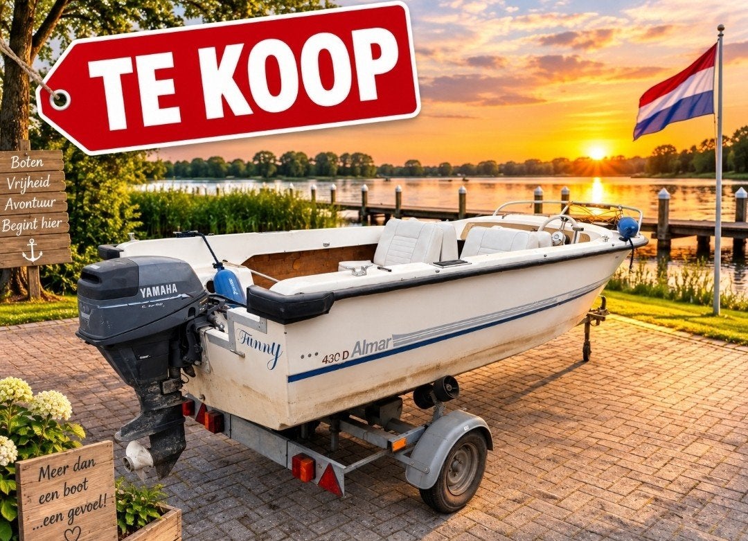 Leuke speedboot met Yamaha buitenboordmotor, Watersport en Boten, Overige merken, Gebruikt, Buitenboordmotor, Speedboot