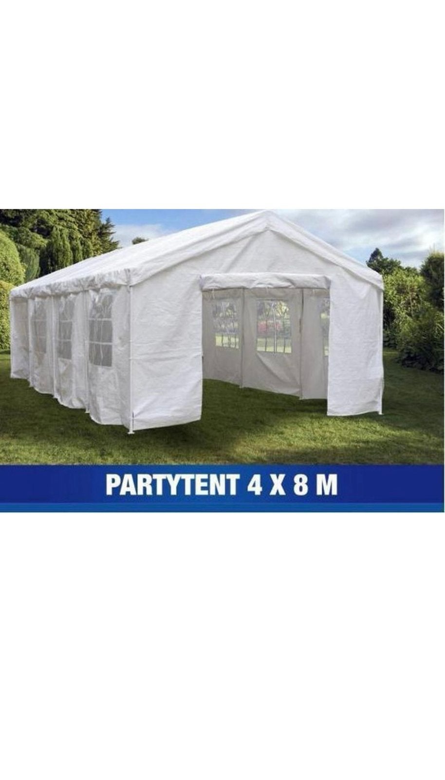 Te huur! Stevige partytent! 4x8 €60,- per dag!, Ophalen, Zo goed als nieuw, Minder dan 5 meter