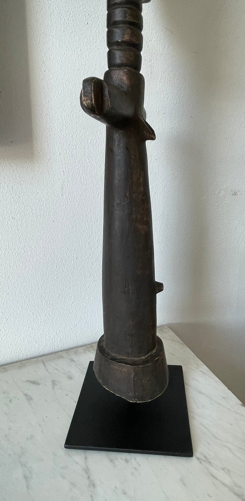 Ashanti vruchtbaarheidsbeeld, tribale kunst, Houtsnijwerk, Verzenden, 50 - 100 cm, Op sokkel