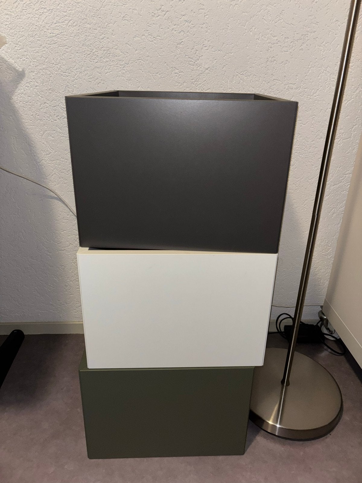 IKEA Eket wandkasten (3 stuks) - Groen, wit, grijs, Huis en Inrichting, Kasten | Wandmeubels, Ophalen, Zo goed als nieuw