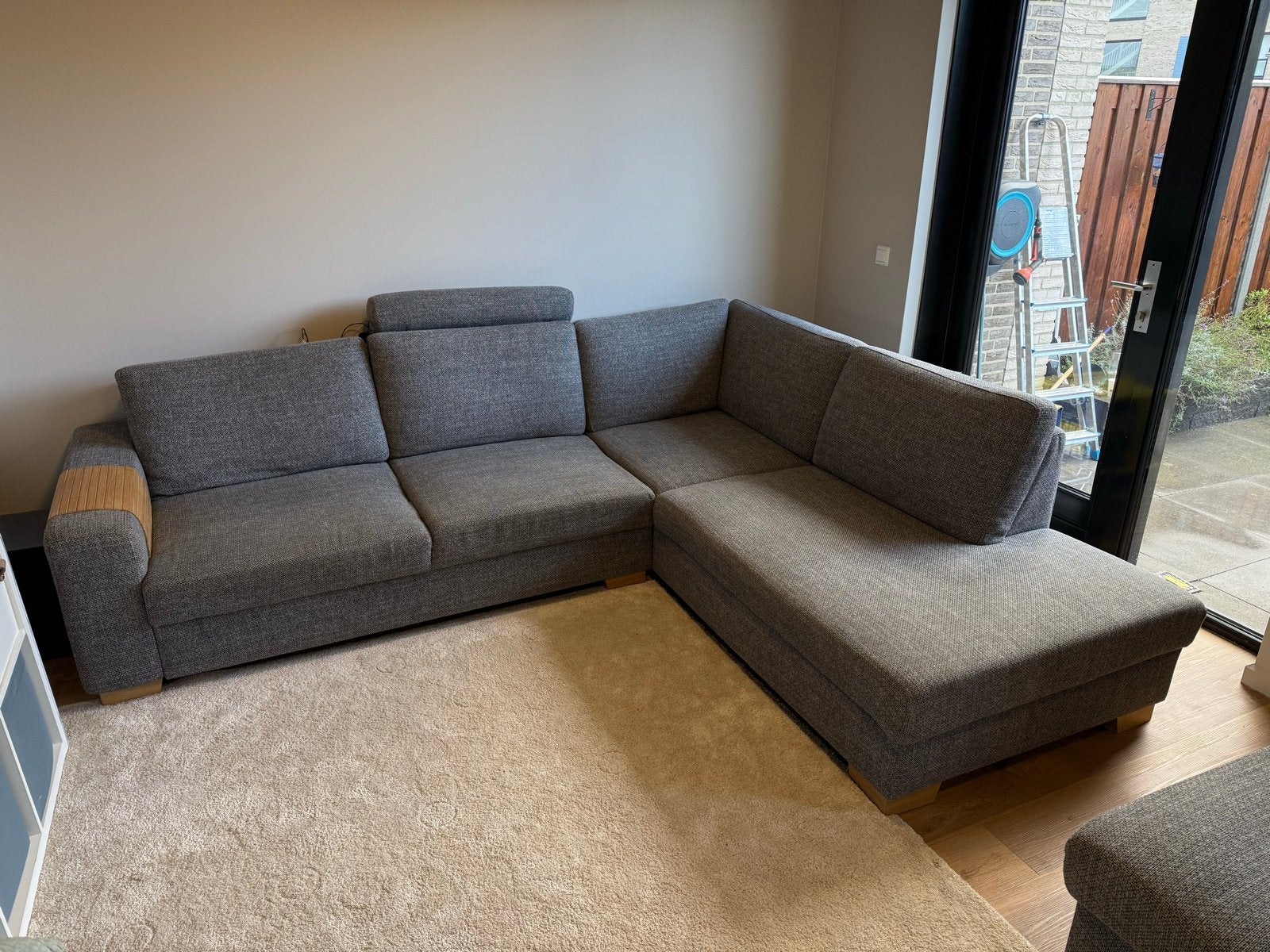 IKEA SÖRVALLEN Corner Sofa + Storage Ottoman & Headrest, Huis en Inrichting, Ophalen, 250 tot 300 cm, Hoekbank, Driepersoons