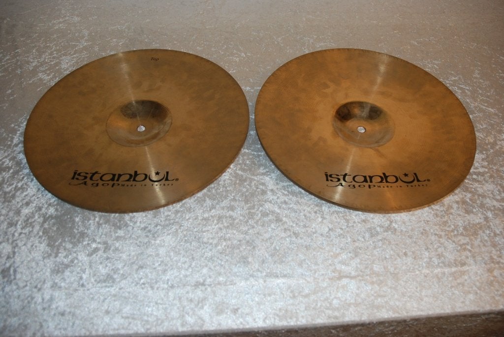 Istanbul Xist Agop briljant hihat bekkens bottom 1181/950gr, Gebruikt, ., Drums of Percussie, Ophalen of Verzenden