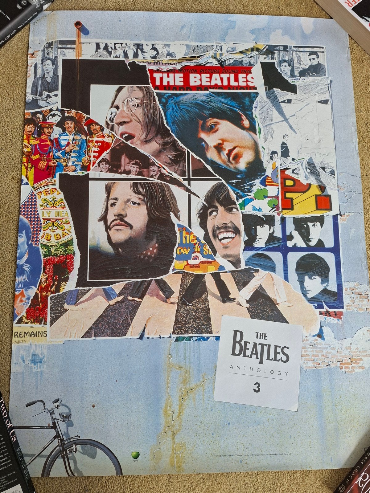 The Beatles Anthology 3 Poster - 80x60 cm, Deurposter of groter, Ophalen of Verzenden, Muziek, Rechthoekig Staand