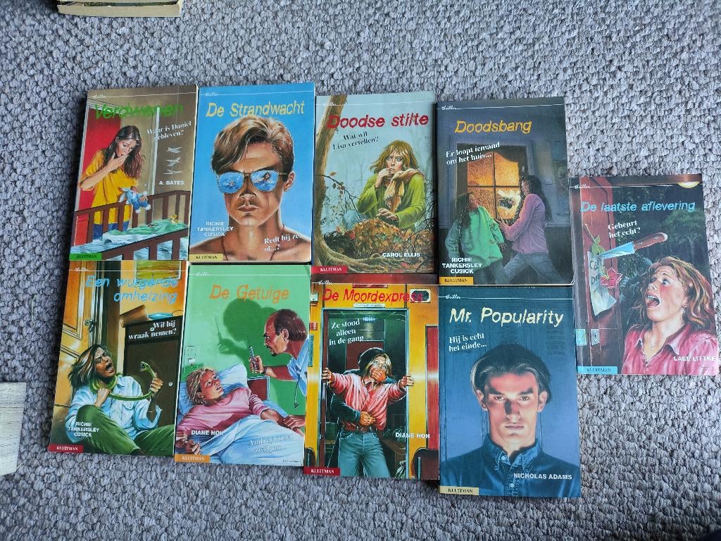 9 Thrillers van Kluitman, Ophalen of Verzenden, Zo goed als nieuw