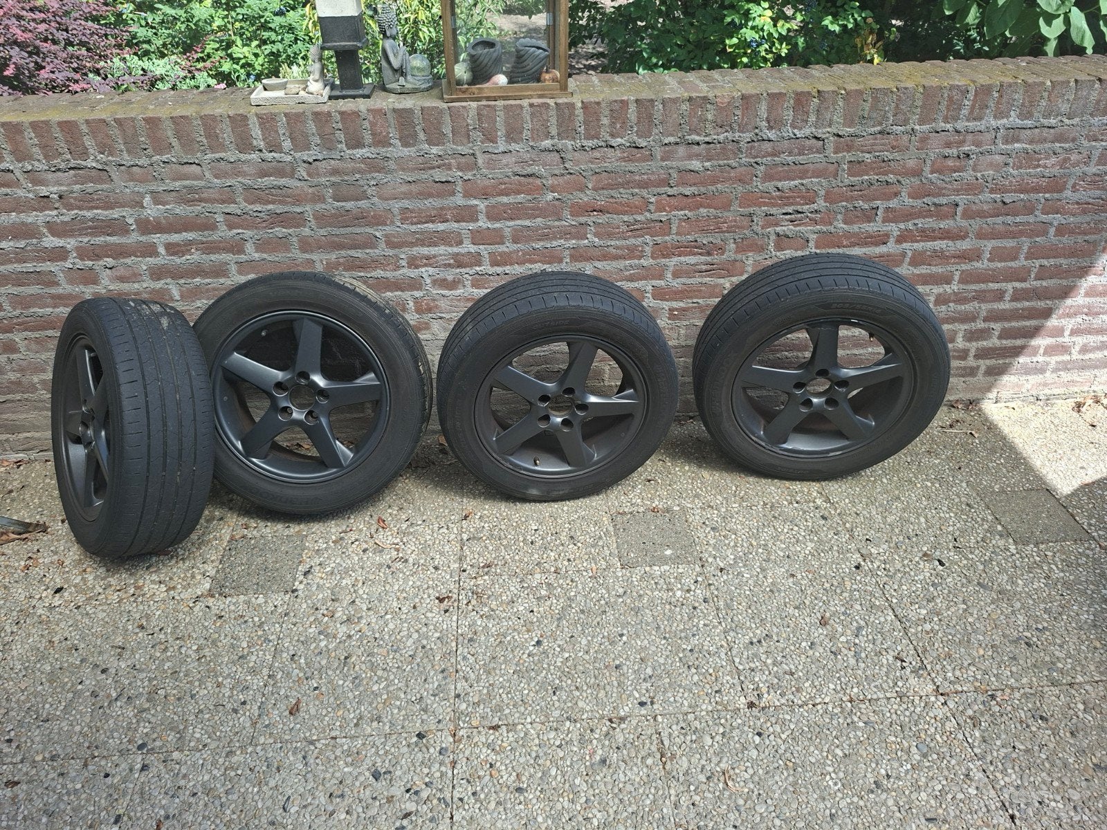 Orginele Volvo meteor velgen 205 55 r16 grijs/zwart, Ophalen, Velg(en), 16 inch, 205 mm