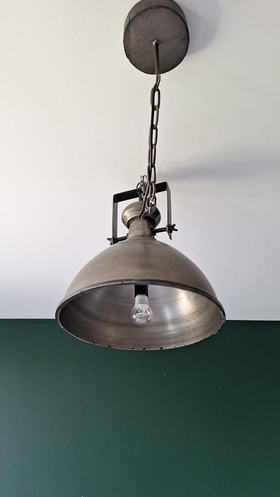 Set van 2 industriele lampen (hanglamp en vloerlamp), Ophalen, Zo goed als nieuw